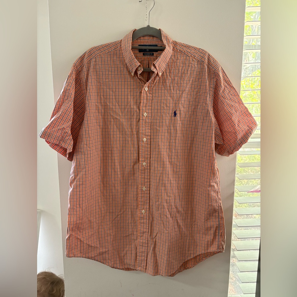 Ralph Lauren Orange Plaid Casual Shirt